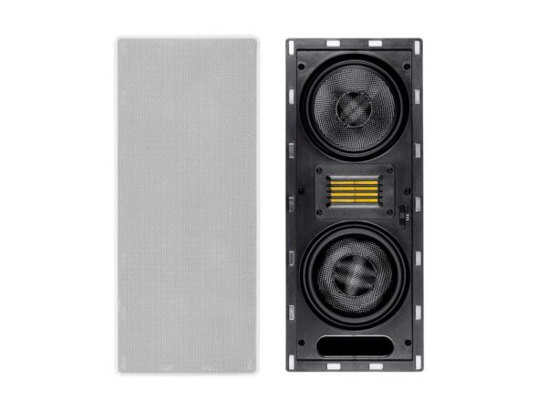 Monoprice - Amber 6.5-inch 3-way Carbon Fiber Column with Ribbon Tweeter (each) - In-Wall Speaker 15700